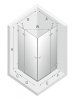 NEW TRENDY Kabina prysznicowa podwójne drzwi uchylne AVEXA GOLD SHINE Linia Platinium 90x80x200 EXK-1696